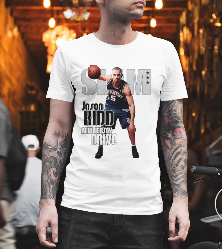 SLAM Magazine Jason Kidd New Jersey Drive Nets Basketball T-Shirt
