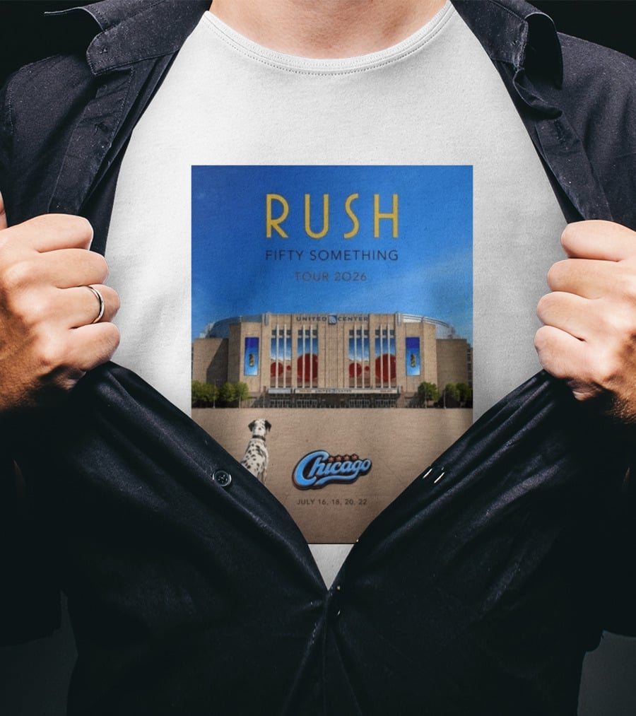 Rush Fifty Something Tour 2026 Chicago United Center July 16 18 20 22 Event T-Shirt