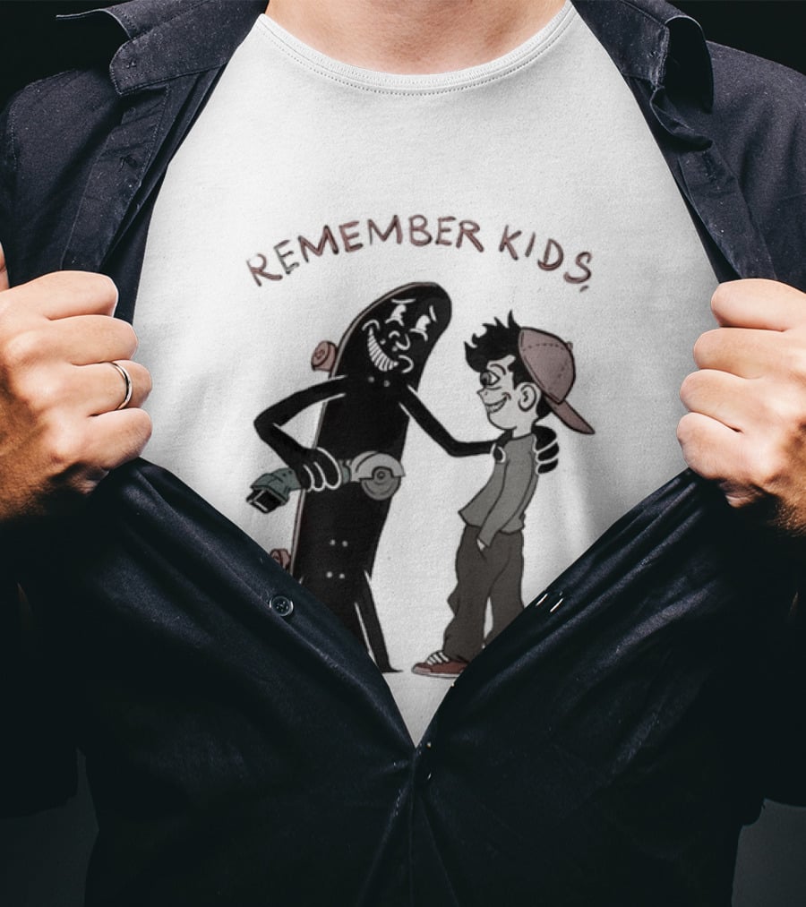 Remember Kids Skateboard Flock Two Pounds Copper Gold T-Shirt