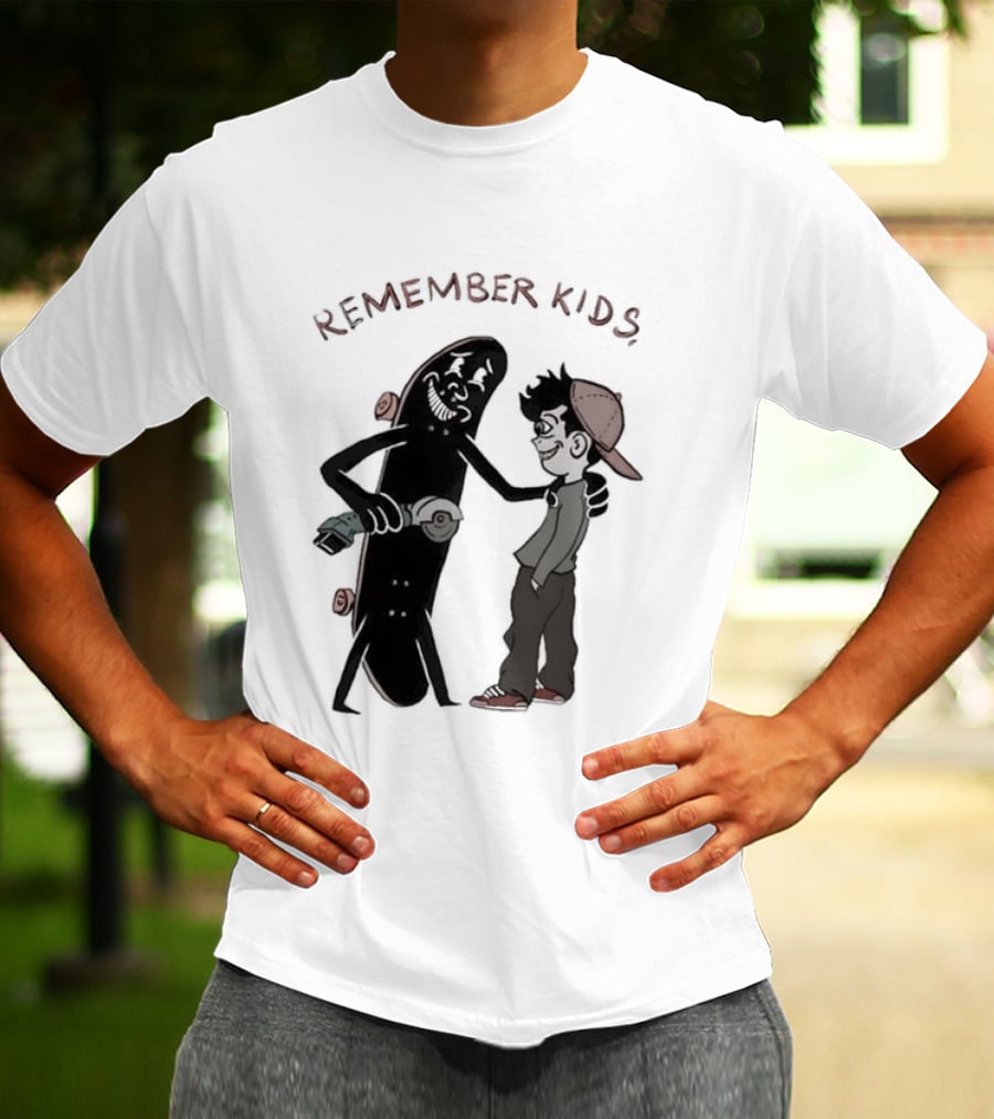 Remember Kids Skateboard Flock Two Pounds Copper Gold T-Shirt