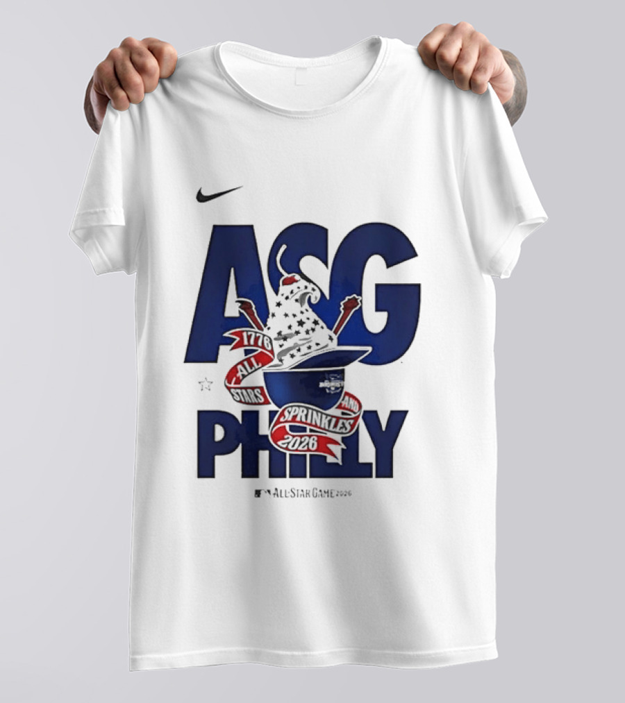 Nike MLB ASG Philly All Star Game 2026 1776 Theme Sprinkles T-Shirt