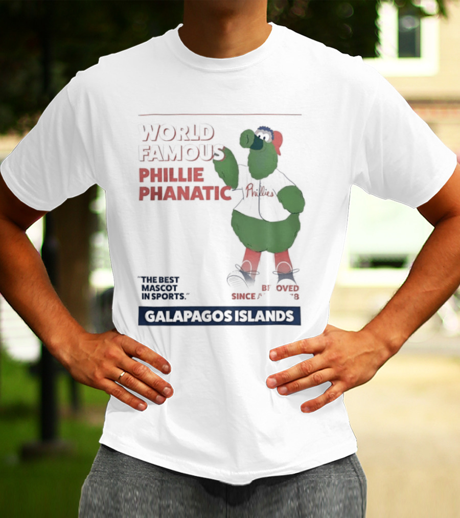 World Famous Phillie Phanatic Galapagos Islands April 1978 Phillies T-Shirt