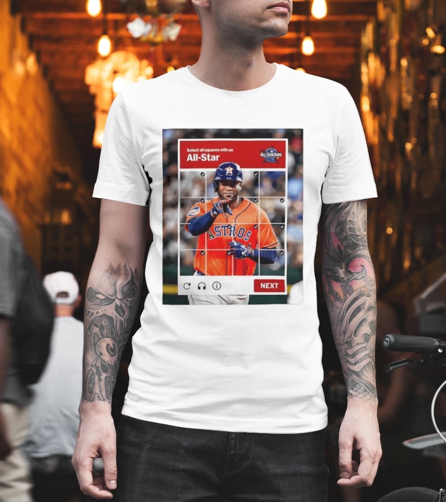 Yordan Alvarez Houston Astros Select All Squares All Star Captcha Meme T-Shirt