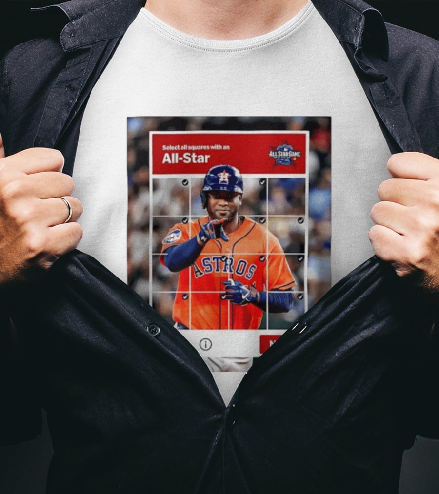 Yordan Alvarez Houston Astros Select All Squares All Star Captcha Meme T-Shirt