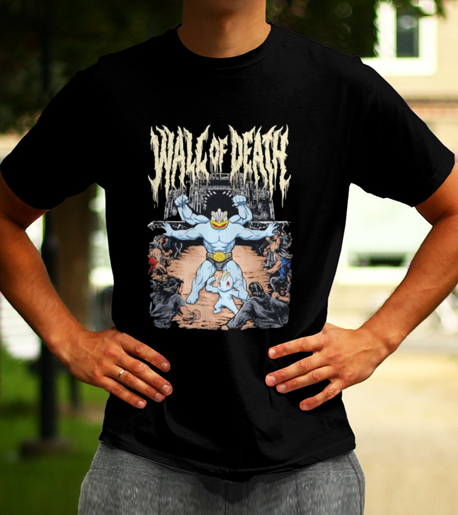 Pokemon Machamp Wall Of Death Heavy Metal Concert Battle T-Shirt