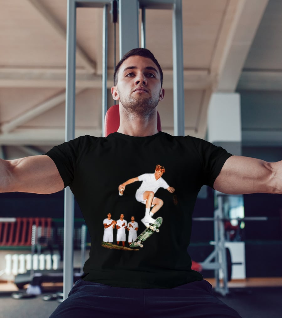 Jannik Sinner Skateboarding Wimbledon Men's Singles Italy 2026 Tennis Champion Jump T-Shirt