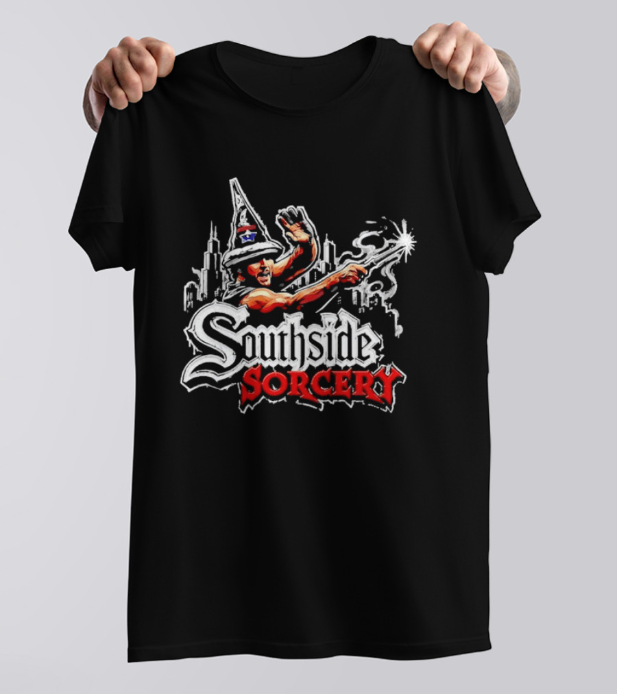 Southside Sorcery Chicago Wizard Magic Skyline Spellbinding T-Shirt