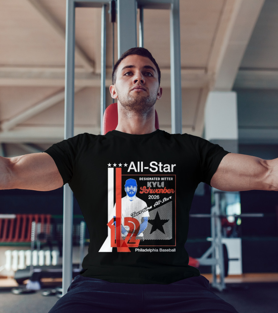 Kyle Schwarber Philadelphia Baseball 2026 All Star Designated Hitter Number 12 T-Shirt