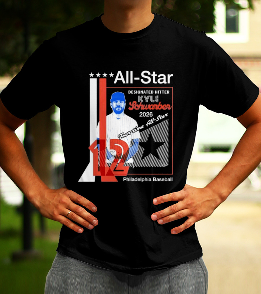 Kyle Schwarber Philadelphia Baseball 2026 All Star Designated Hitter Number 12 T-Shirt