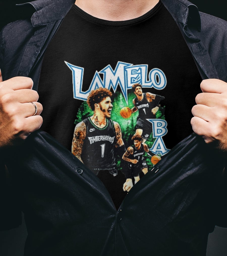 LaMelo Ball Timberwolves NBA Basketball Player Highlights T-Shirt