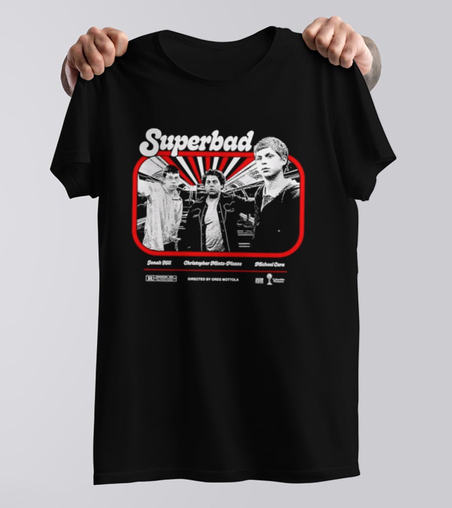 Superbad Movie Jonah Hill Christopher Mintz Plasse Michael Cera T-Shirt