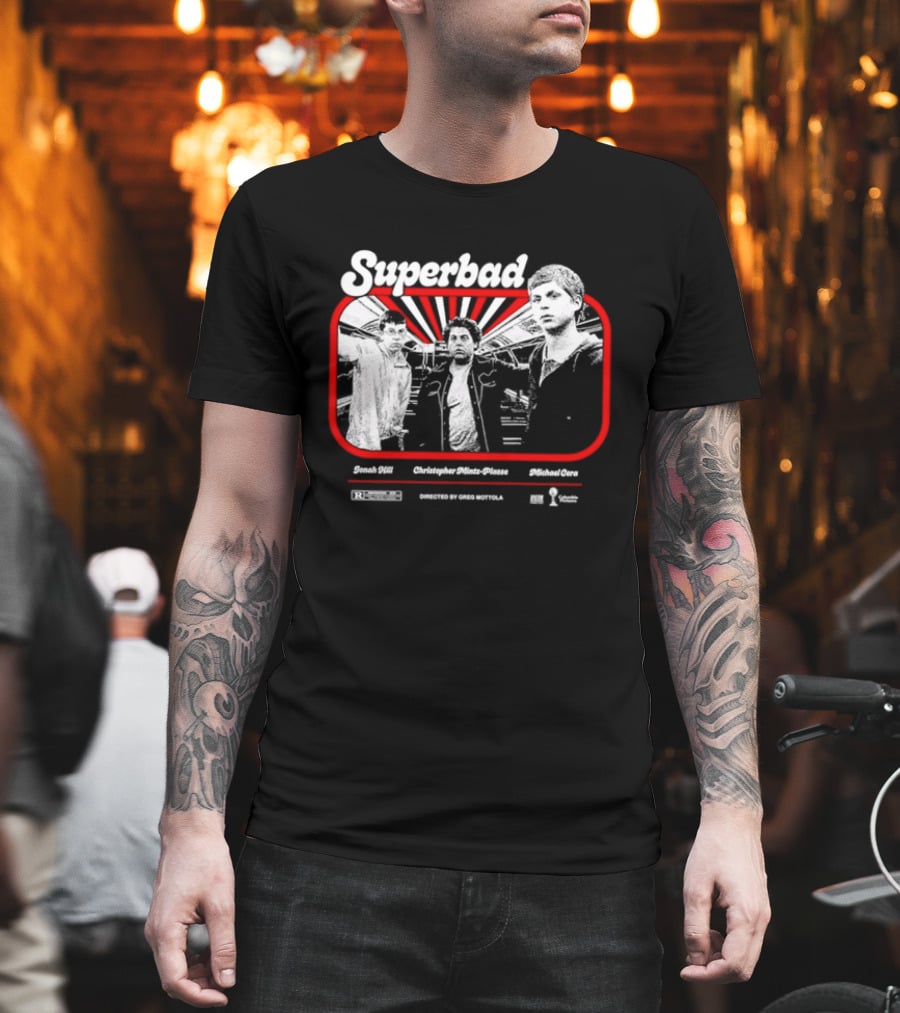 Superbad Movie Jonah Hill Christopher Mintz Plasse Michael Cera T-Shirt