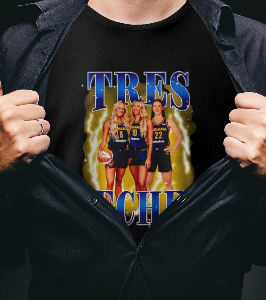 Tres Leches Caitlin Clark Cunningham Lexie Hull Indiana Fever Basketball WNBA 2026 T-Shirt