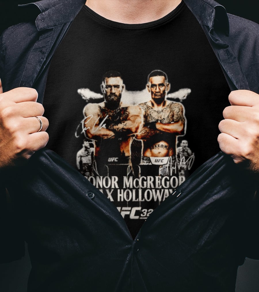 UFC 329 Conor McGregor Max Holloway 2 Matchup T-Shirt