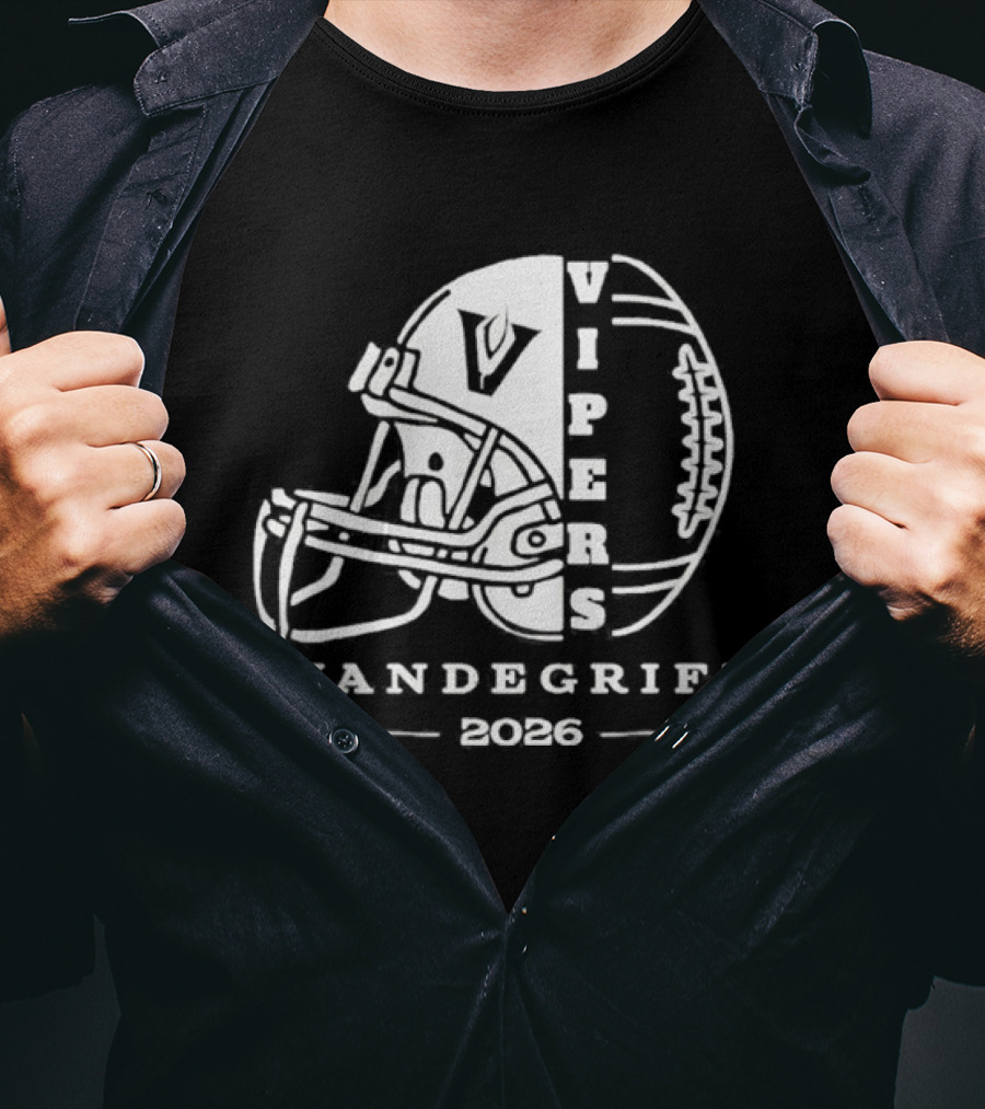 Vandegrift Vipers Football Helmet 2026 T-Shirt