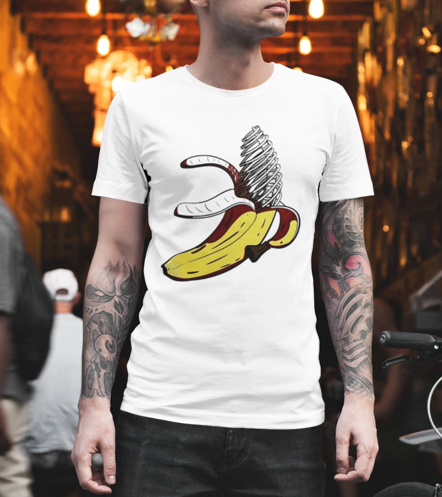 Anatomical Banana Skeleton Surreal Peeled Fruit T-Shirt