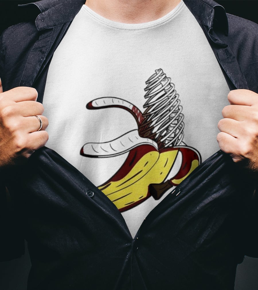 Anatomical Banana Skeleton Surreal Peeled Fruit T-Shirt