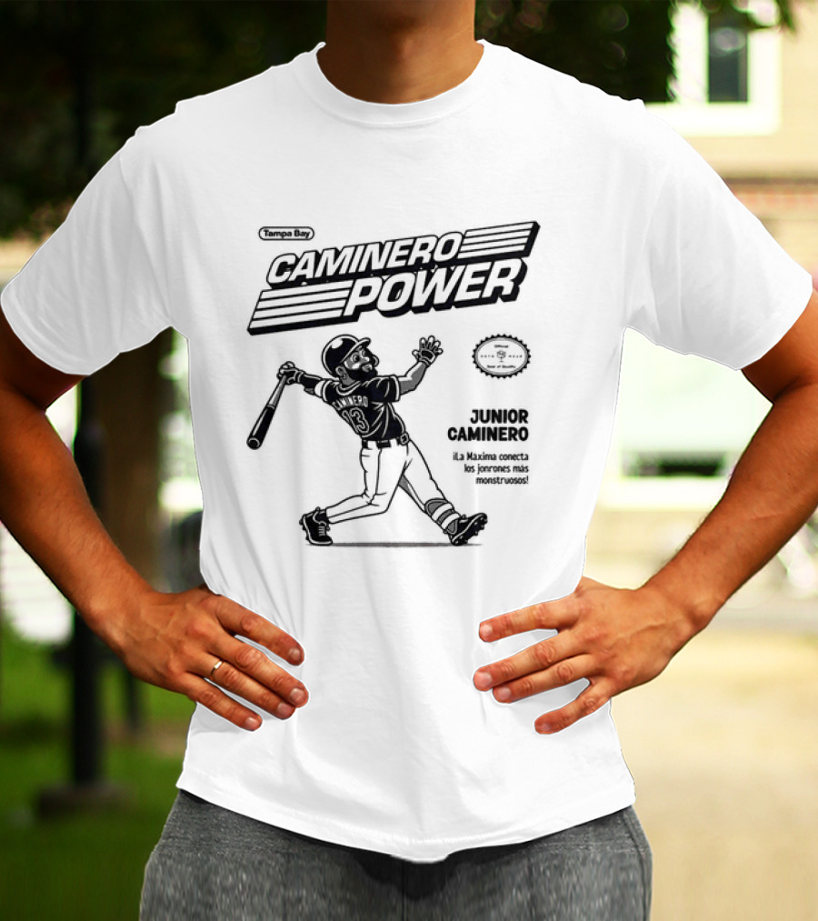 Junior Caminero Power Tampa Bay Rays Baseball Player T-Shirt