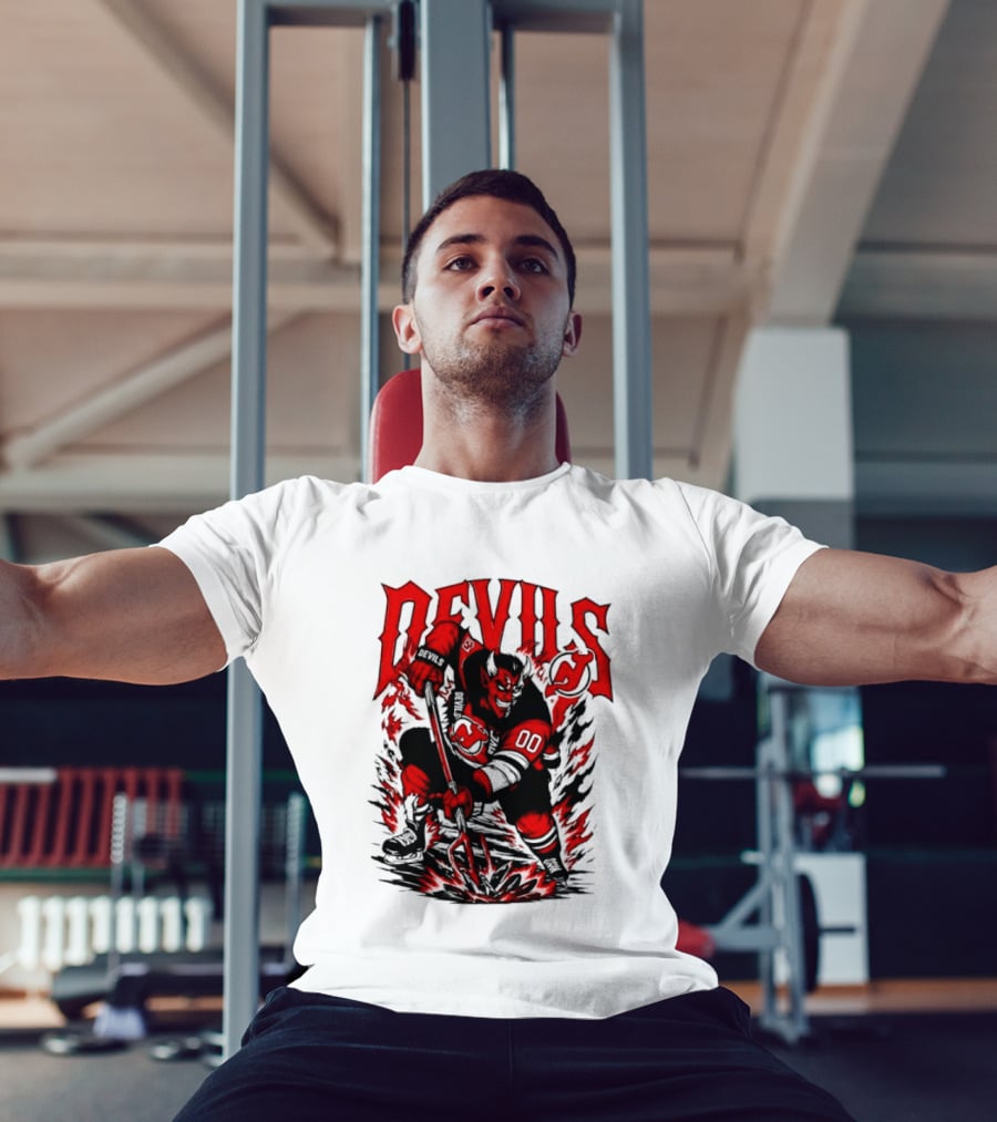 New Jersey Devils NHL Hockey Number 00 Devil Player T-Shirt
