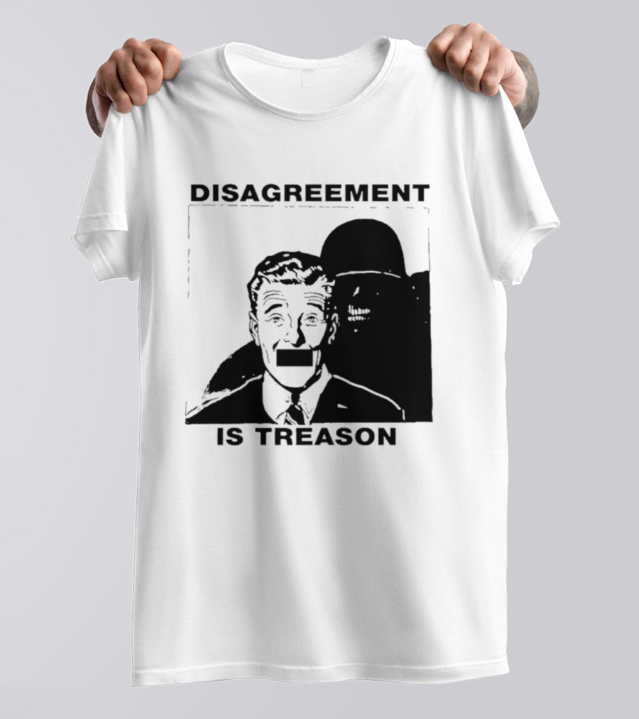Disagreement Is Treason Retro Dystopian Censorship T-Shirt