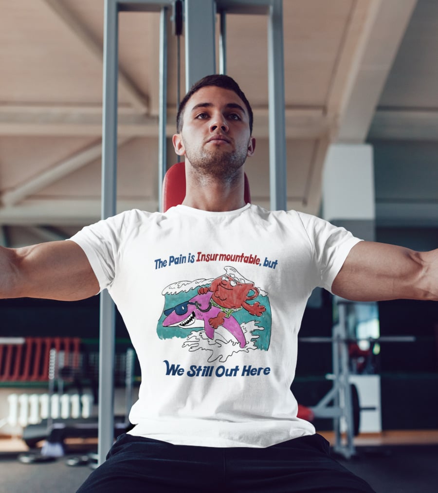 Peter Griffin Kool Aid Man Surfing Shark We Still Out Here T-Shirt
