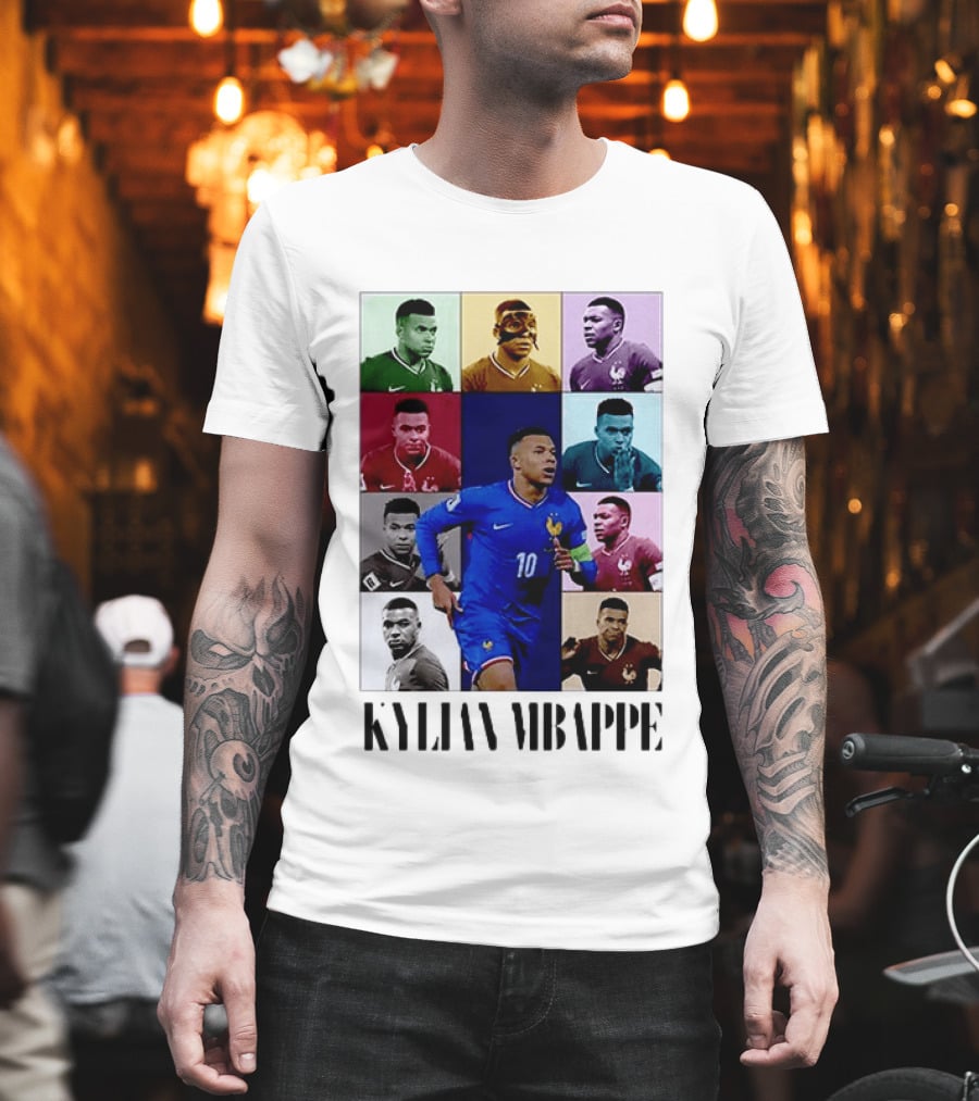Kylian Mbappé France Football The Eras Tour Collage T-Shirt