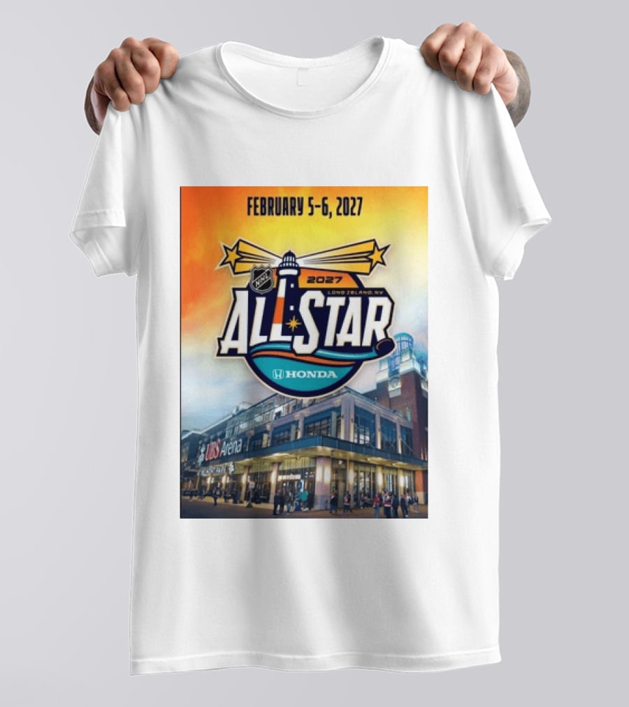 NHL All Star 2027 Honda February 5 6 UBS Arena Long Island NY T-Shirt
