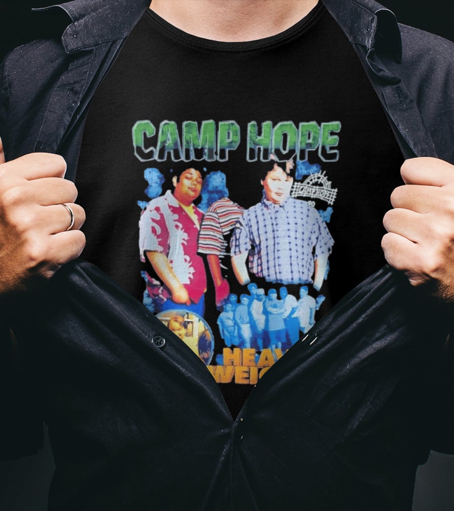 Camp Hope 90 Heavy Weights Featuring Characters From Cult T-Shirt