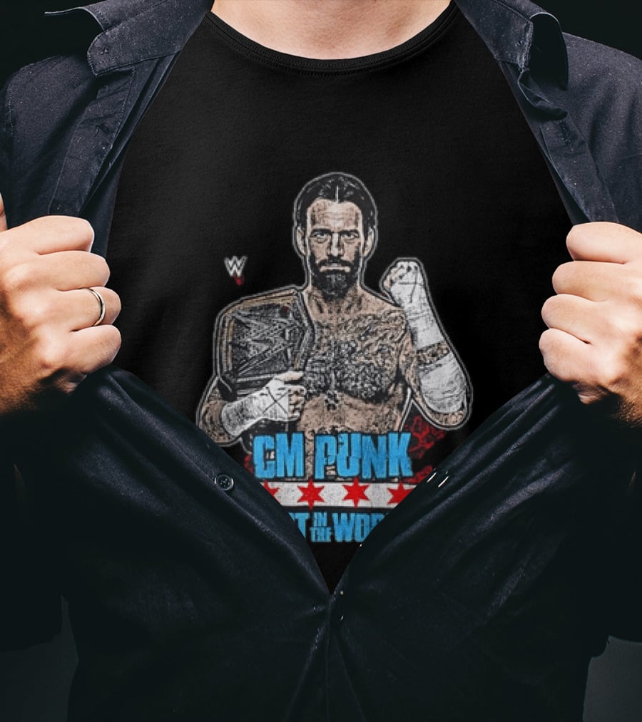 CM PUNK Best In The World Chicago Stars Wrestling Champion T-Shirt