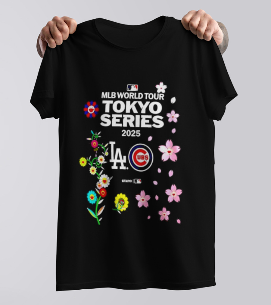 MLB World Tour Tokyo Series 2025 LA Dodgers Chicago Cubs Blossoms T-Shirt