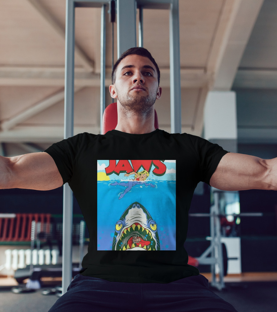 The Vigilante Jaws Shark Attack Comic Cartoon T-Shirt