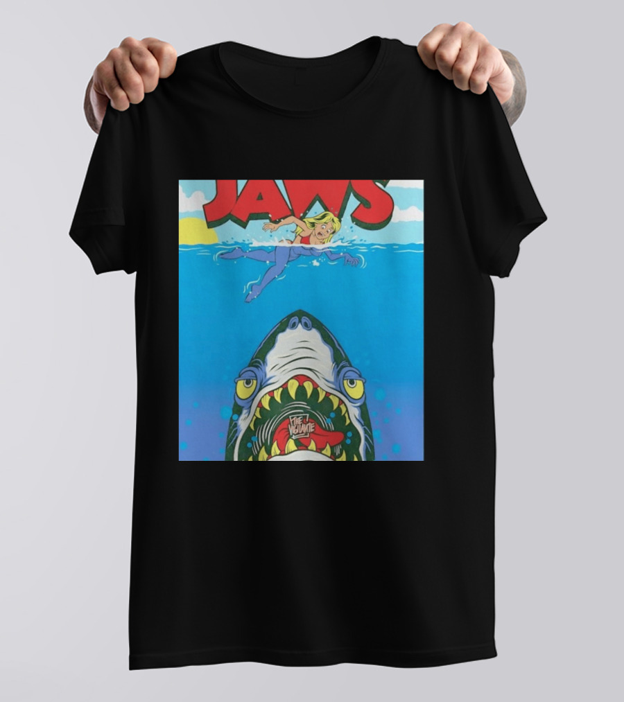 The Vigilante Jaws Shark Attack Comic Cartoon T-Shirt