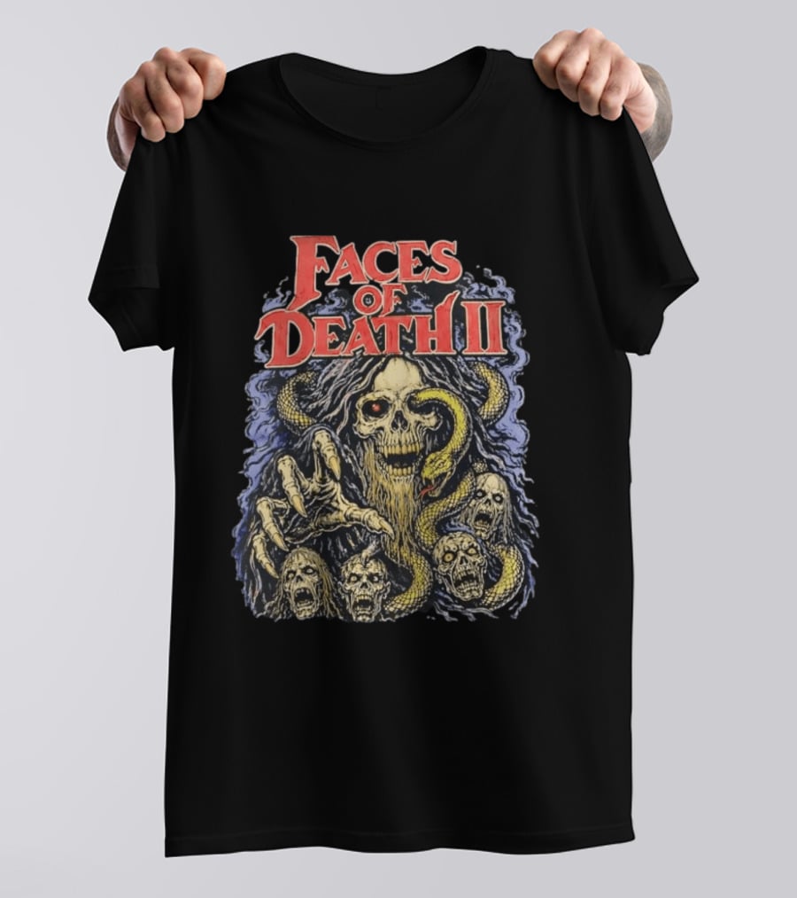 Faces Of Death II Skull Snakes And Claws T-Shirt
