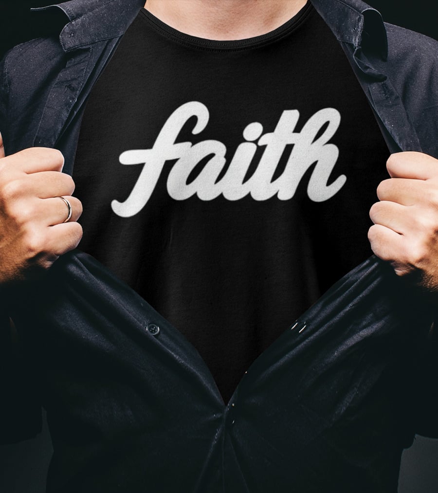 Faith Script Lettering Christian Religious Confidence T-Shirt