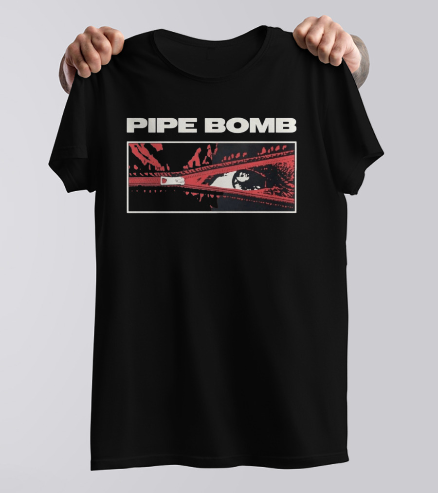 Pipe Bomb Zipper Eye Reveal Grunge Comic T-Shirt