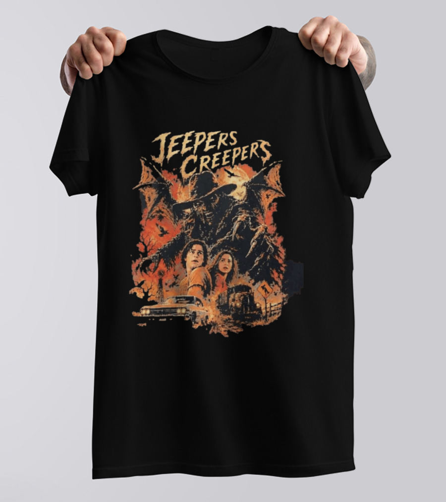 Jeepers Creepers Horror Creature And Victims Movie Scene T-Shirt
