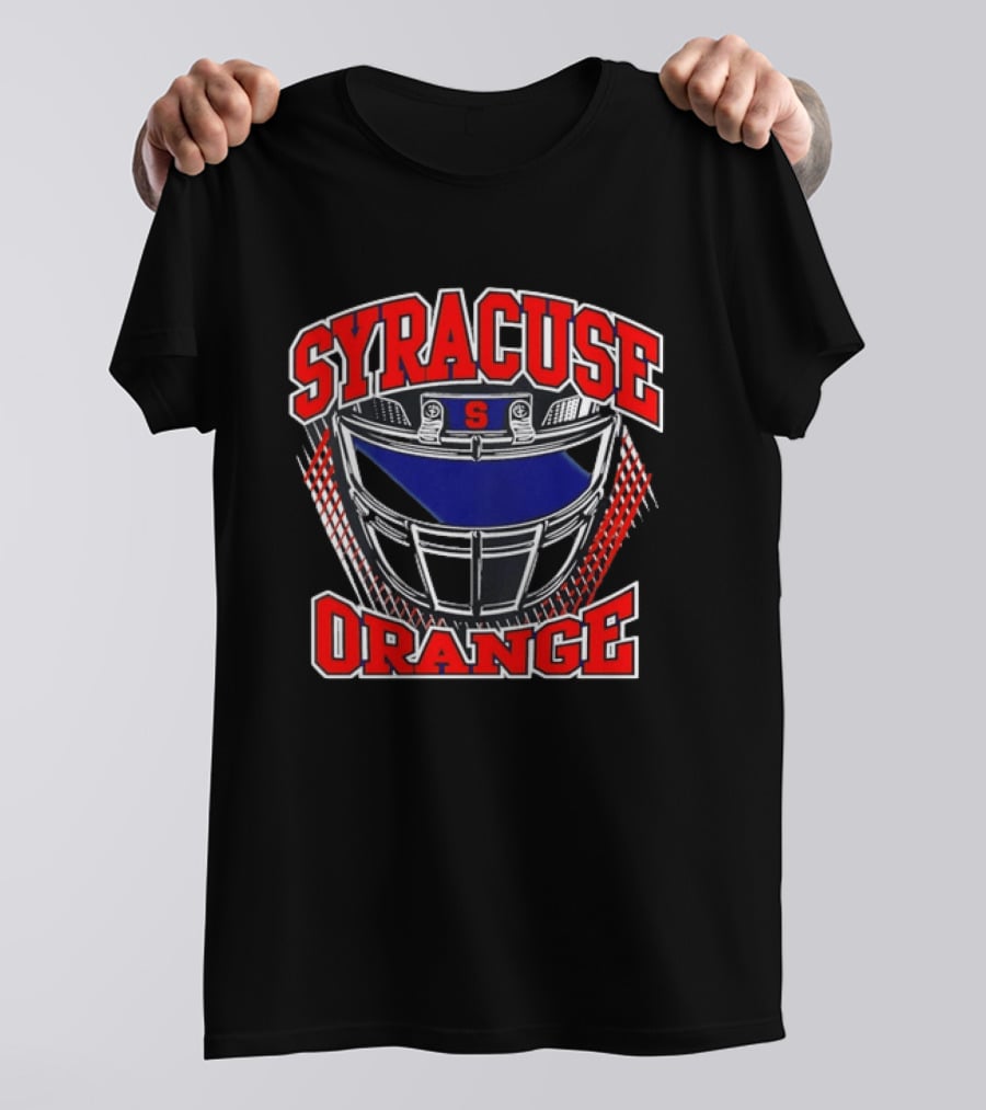 Syracuse Orange Football Helmet S Logo Gridiron T-Shirt