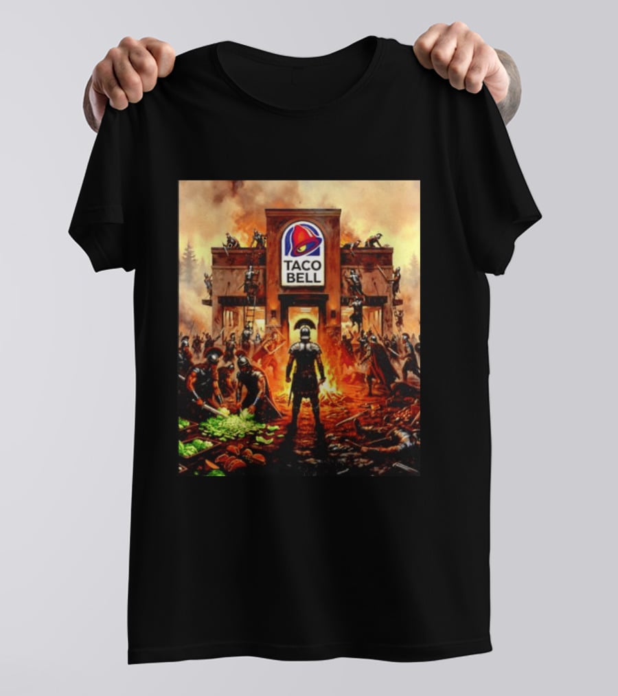 Taco Bell Medieval Knights Battle Fantasy Scene T-Shirt