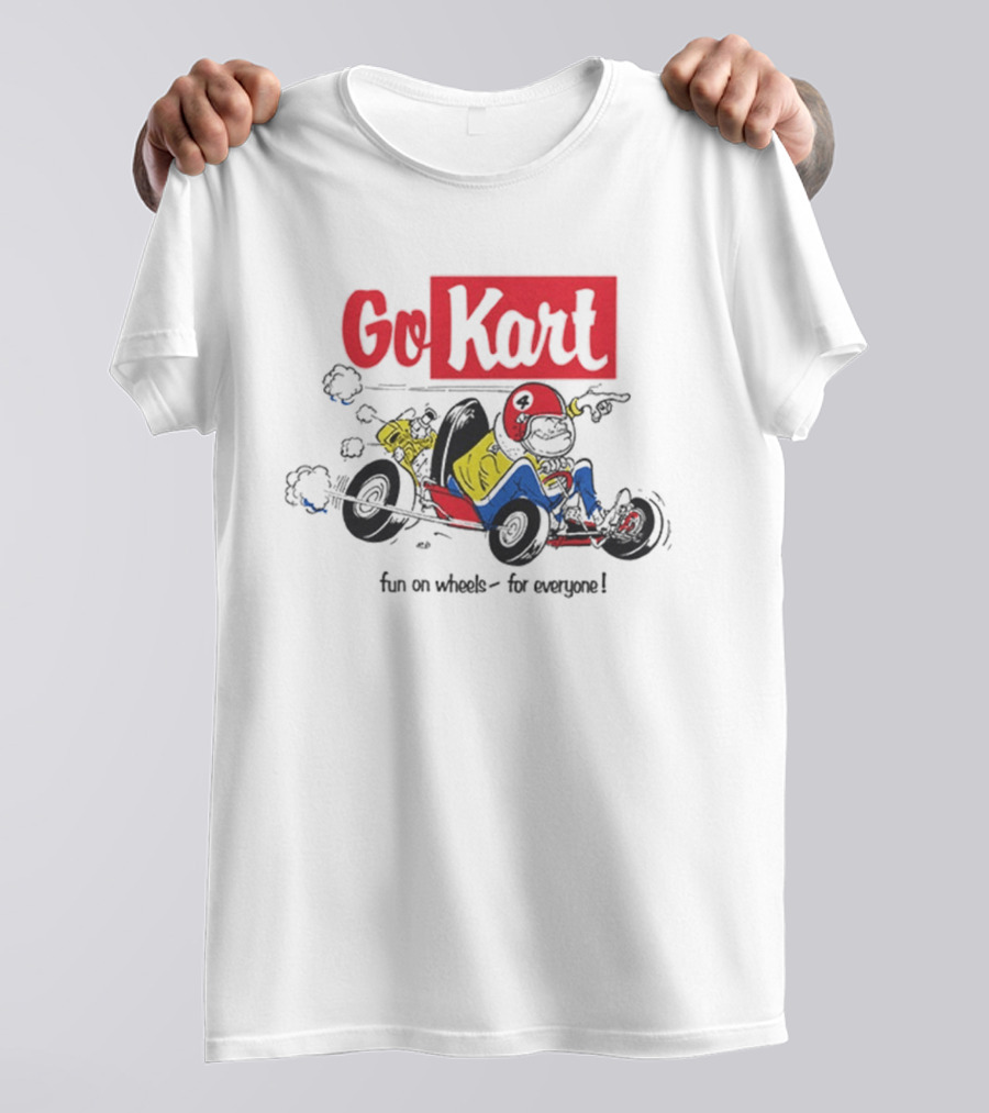Go Kart Fun On Wheels For Everyone Red Helmet Racing Adventure T-Shirt