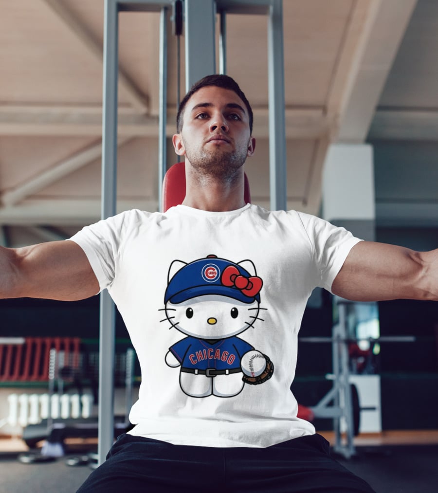 Hello Kitty Chicago Cubs Baseball MLB Collaboration T-Shirt