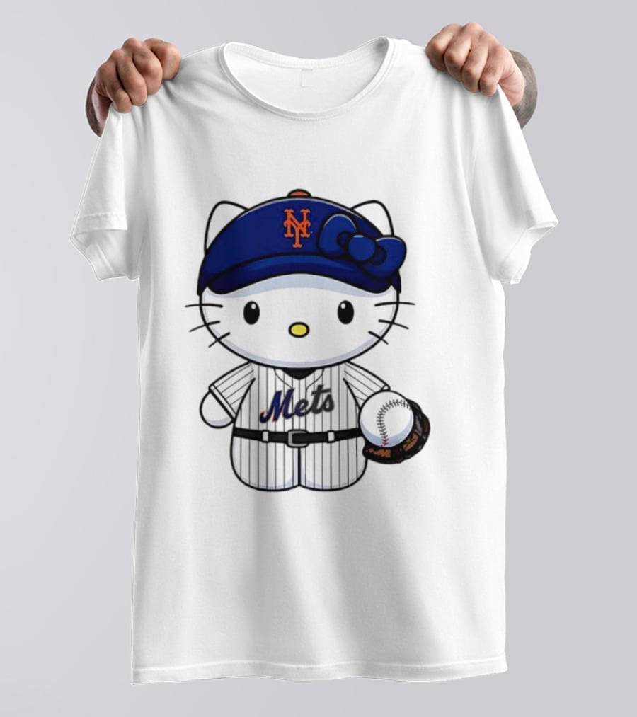 Hello Kitty New York Mets MLB Baseball Fan T-Shirt