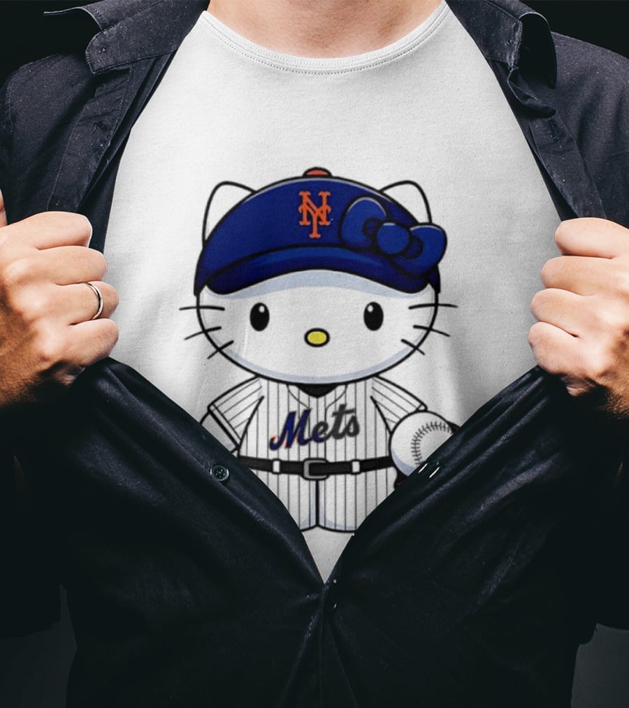 Hello Kitty New York Mets MLB Baseball Fan T-Shirt