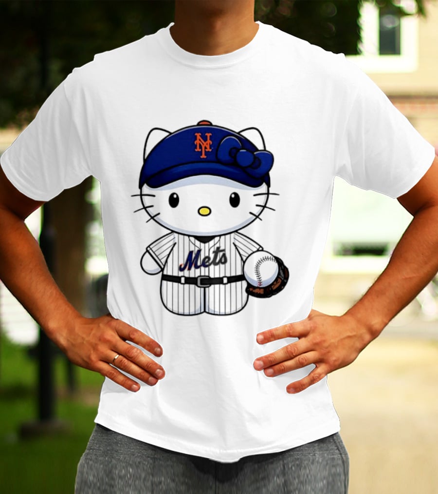 Hello Kitty New York Mets MLB Baseball Fan T-Shirt