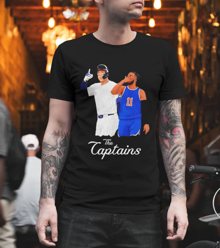 Aaron Judge New York Yankees Jalen Brunson New York Knicks The Captains T-Shirt