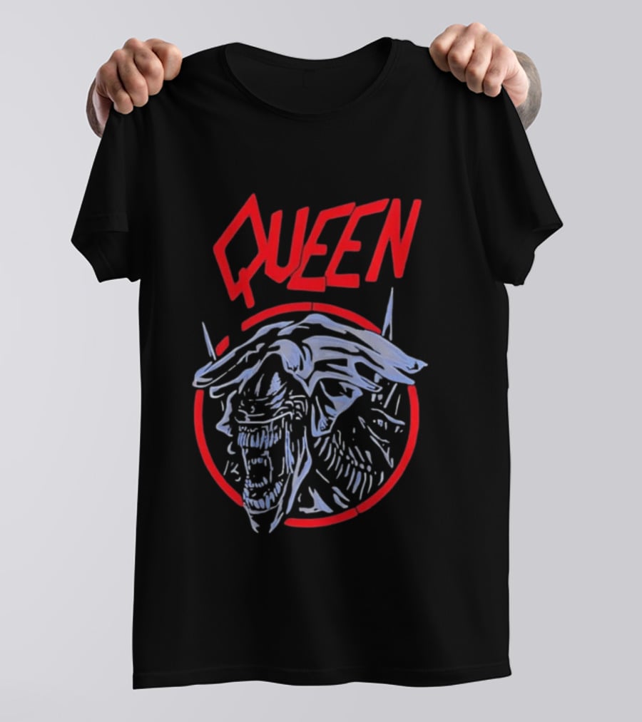 Queen Alien Xenomorph Facehugger Red T-Shirt