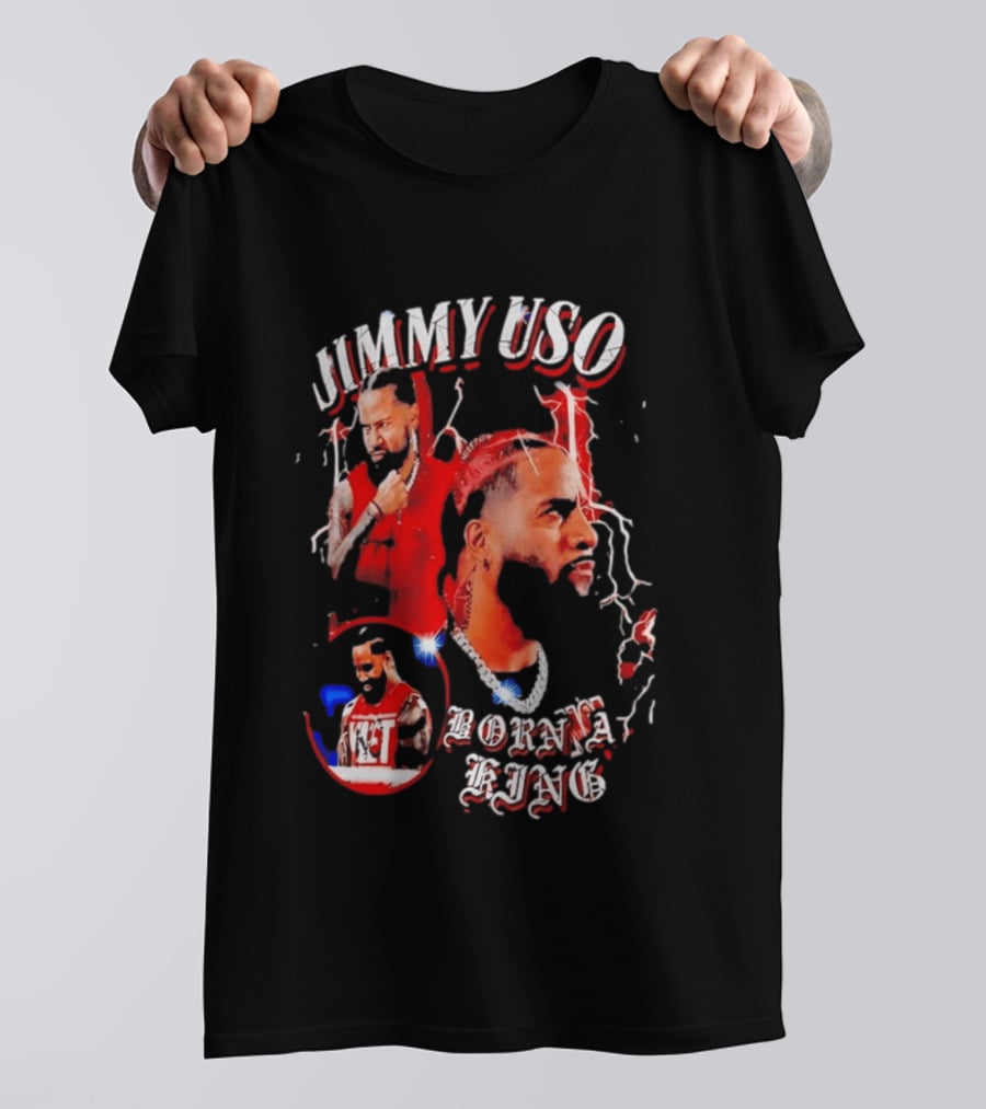 Jimmy Uso Born A King WWE Red Lightning T-Shirt