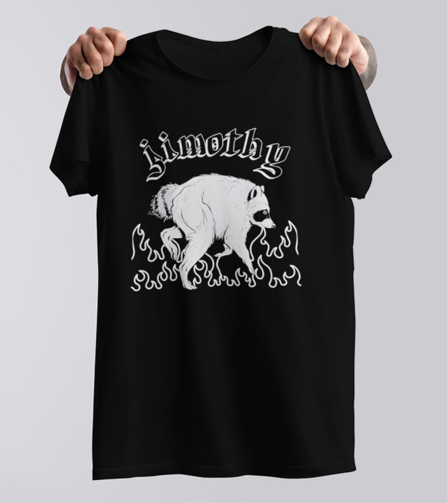 Jimothy Raccoon Flame Illustration Halloween 2026 T-Shirt