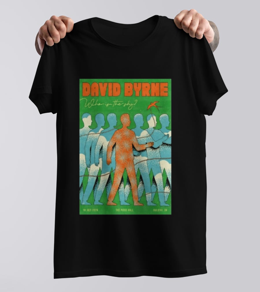 David Byrne Who Is The Sky Tour The Piece Hall Halifax UK July 18 2026 T-Shirt