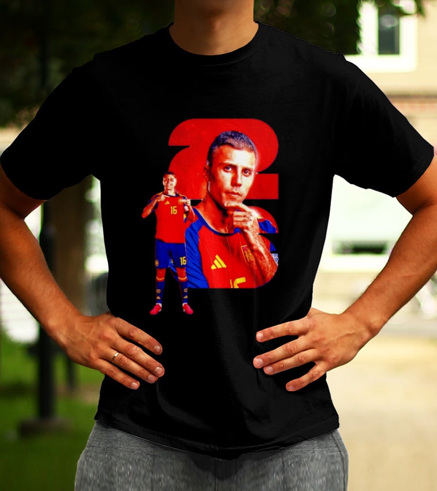 Rodrigo Hernández Cascante Rodri No 16 Spain Manchester City Football Player T-Shirt