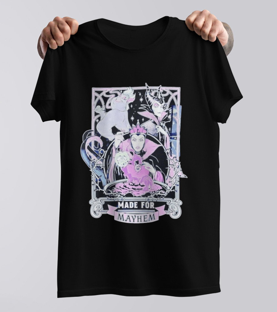 Disney Villains Made For Mayhem Ursula Maleficent Evil Queen T-Shirt
